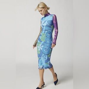UO Zoe Printed Long Sleeve
Midi Dress NWT XS